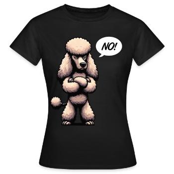 pas de caniche Caniche Propriétaire de caniche Amoureux des caniches Caniche Chien - T-shirt Femme - noir - Devant - AI Model Female 172 dark (172cm)