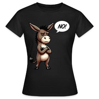 No Donkey Donkey Donkey Holder Muli Long-Eared Donkey - Women's T-Shirt - black - Front - AI Model Female 172 dark (172cm)