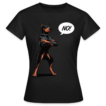 Pas de Doberman Doberman Propriétaire Doberman Holder - T-shirt Femme - noir - Devant - AI Model Female 172 dark (172cm)