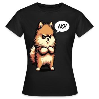 Pas de Spitz nain de Poméranie Spitz Nain Porte-Spitz - T-shirt Femme - noir - Devant - AI Model Female 172 dark (172cm)