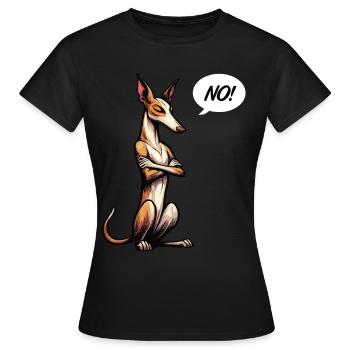 No Podenco Podencoliebhaber Podencobesitzer - Frauen T-Shirt - Schwarz - Vorne - AI Model Female 172 dark (172cm)