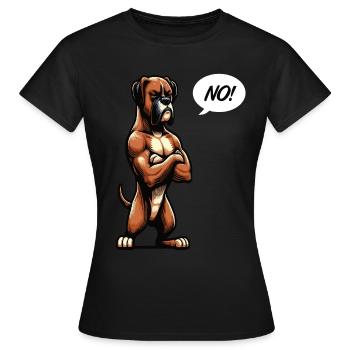Pas de Boxer Boxer Porte-Boxer Chien Boxer Propriétaire - T-shirt Femme - noir - Devant - AI Model Female 172 dark (172cm)
