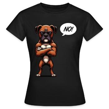 Pas de Boxer Boxer Porte-Boxer Chien Boxer Propriétaire - T-shirt Femme - noir - Devant - AI Model Female 172 dark (172cm)