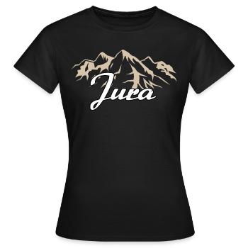 Jura Suisse Accueil Cadeau Montagnes - T-shirt Femme - noir - Devant - AI Model Female 172 dark (172cm)