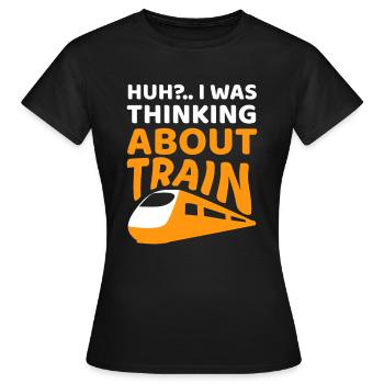 Train train fan - Women's T-Shirt - black - Front - AI Model Female 172 dark (172cm)