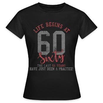 60 Geburtstag - Frauen T-Shirt - Schwarz - Vorne - AI Model Female 172 dark (172cm)