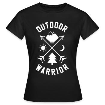 OUTDOOR - Women's T-Shirt - black - Front - AI Model Female 172 dark (172cm)