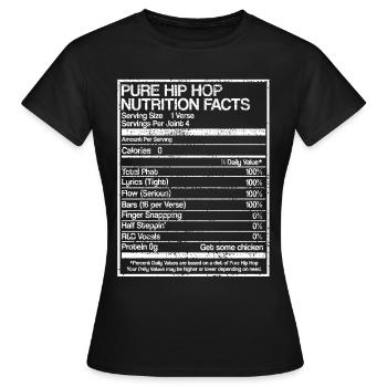 Hip hop - T-shirt Femme - noir - Devant - AI Model Female 172 dark (172cm)