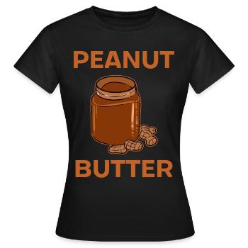 Beurre d'arachide - T-shirt Femme - noir - Devant - AI Model Female 172 dark (172cm)