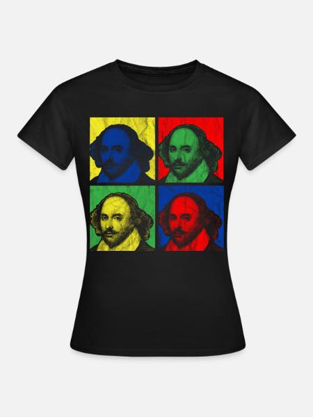 POP ART SHAKESPEARE - Frauen T-Shirt - Schwarz