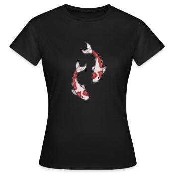 Koi Koi Koi - Frauen T-Shirt - Schwarz - Vorne - AI Model Female 172 dark (172cm)