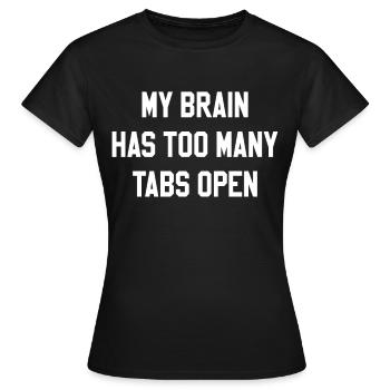 Gedanken Kreisen Student Informatik - Frauen T-Shirt - Schwarz - Vorne - AI Model Female 172 dark (172cm)