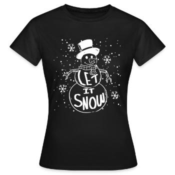 bonhomme de neige - T-shirt Femme - noir - Devant - AI Model Female 172 dark (172cm)