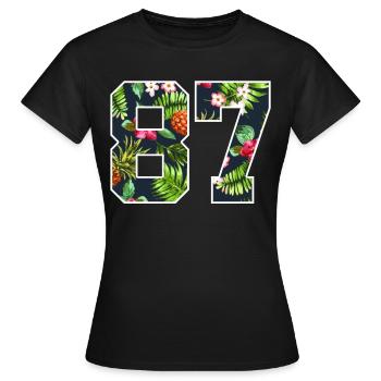 87 - T-shirt Femme - noir - Devant - AI Model Female 172 dark (172cm)