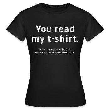 Anti social - Women's T-Shirt - black - Front - AI Model Female 172 dark (172cm)