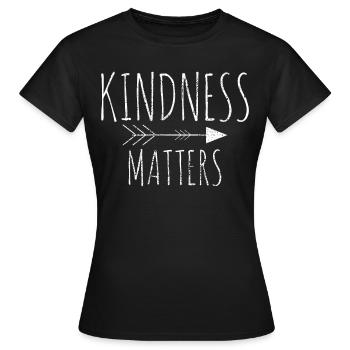 KINDNESS - Women's T-Shirt - black - Front - AI Model Female 172 dark (172cm)
