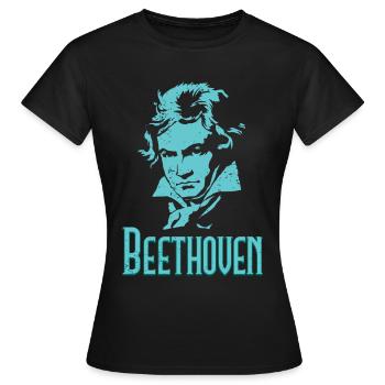 Beethoven - Frauen T-Shirt - Schwarz - Vorne - AI Model Female 172 dark (172cm)