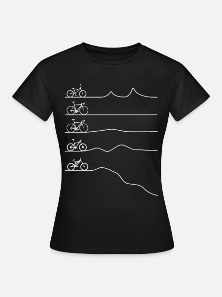 BIKE SHIRT - Vrouwen T-shirt - zwart