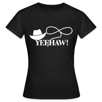 Cheval de cowboy Lasso Wild West - T-shirt Femme - noir - Devant - AI Model Female 172 dark (172cm)