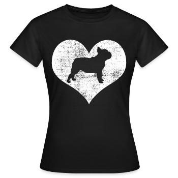 Franzoesische Bulldogge - Frauen T-Shirt - Schwarz - Vorne - AI Model Female 172 dark (172cm)