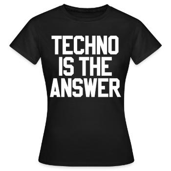 Elektronische Tanzmusik Techno - Frauen T-Shirt - Schwarz - Vorne - AI Model Female 172 dark (172cm)