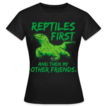 reptiles - T-shirt Femme - noir - Devant - AI Model Female 172 dark (172cm)