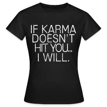 karma - T-shirt Femme - noir - Devant - AI Model Female 172 dark (172cm)