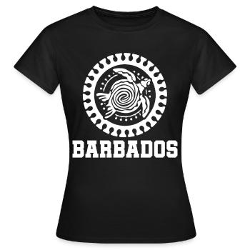 BARBADOS SCHILDKROeTE MEER WASSER - Frauen T-Shirt - Schwarz - Vorne - AI Model Female 172 dark (172cm)