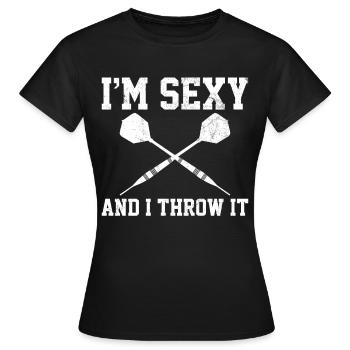 Flèches de fléchettes Vintage Spell Funny - T-shirt Femme - noir - Devant - AI Model Female 172 dark (172cm)