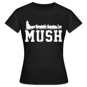 Schlitten Schlittenhunde - Frauen T-Shirt - Schwarz - Vorne - AI Model Female 172 dark (172cm)
