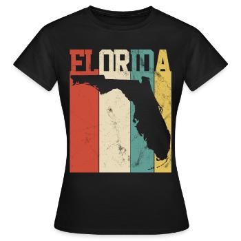 FLORIDA - Women's T-Shirt - black - Front - AI Model Female 172 dark (172cm)