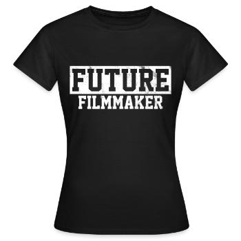 Filmemacher Regiesseur Regie Schnitt - Frauen T-Shirt - Schwarz - Vorne - AI Model Female 172 dark (172cm)