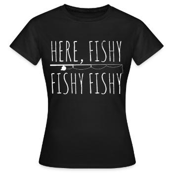 Fishing Fishing Association Angel - Women's T-Shirt - black - Front - AI Model Female 172 dark (172cm)