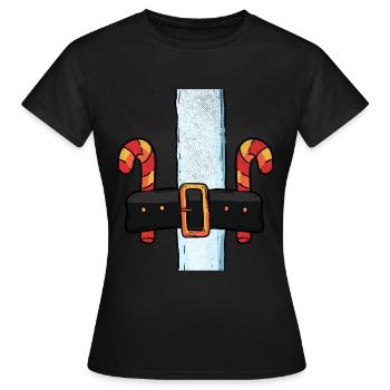Nikolaus - Frauen T-Shirt - Schwarz - Vorne - AI Model Female 172 dark (172cm)