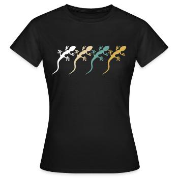 Gecko Gecko - T-shirt Femme - noir - Devant - AI Model Female 172 dark (172cm)