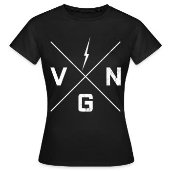 Vegan Power Protein - Frauen T-Shirt - Schwarz - Vorne - AI Model Female 172 dark (172cm)