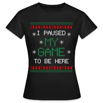 Gamer Streamer Christmas Haesslich - Women's T-Shirt - black - Front - AI Model Female 172 dark (172cm)