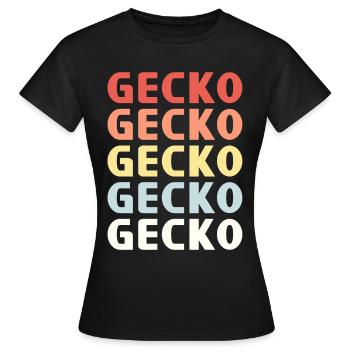 GECKO CHEMISE GECKO - T-shirt Femme - noir - Devant - AI Model Female 172 dark (172cm)