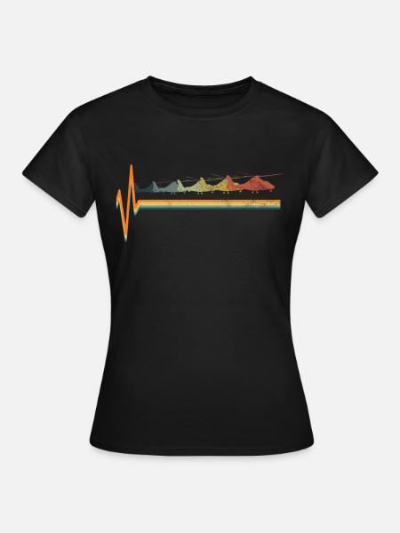 Hubschrauber - Frauen T-Shirt - Schwarz