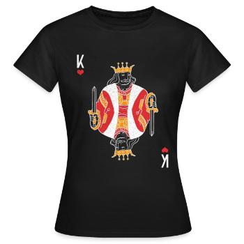 Card Game Koenig Card Poker - Women's T-Shirt - black - Front - AI Model Female 172 dark (172cm)