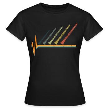 clarinet - Women's T-Shirt - black - Front - AI Model Female 172 dark (172cm)