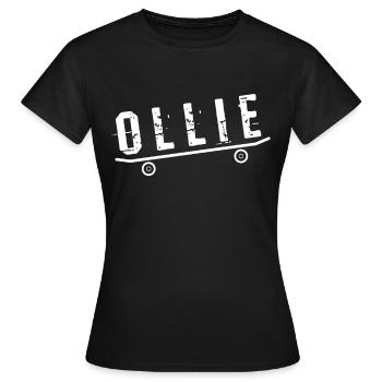 Skateboard Ollie - Frauen T-Shirt - Schwarz - Vorne - AI Model Female 172 dark (172cm)