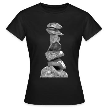 Steine Felsen Geologie - Frauen T-Shirt - Schwarz - Vorne - AI Model Female 172 dark (172cm)