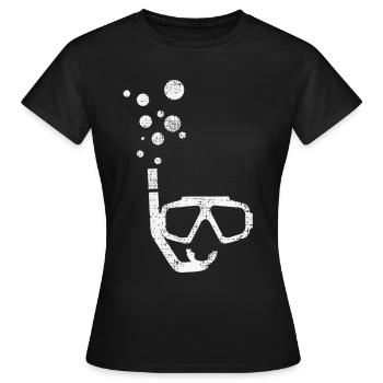 Plongée en apnée - T-shirt Femme - noir - Devant - AI Model Female 172 dark (172cm)