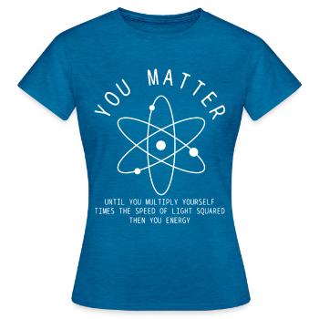 SCIENCE - Women's T-Shirt - antique blue sapphire heather - Front - AI Model Female 172 dark (172cm)