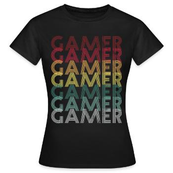 Gamer Gamer Gamer - Women's T-Shirt - black - Front - AI Model Female 172 dark (172cm)