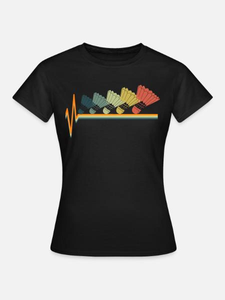BADMINTON - Vrouwen T-shirt - zwart