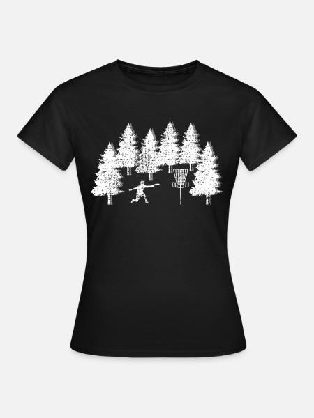 DISK GOLF BAUM - Dame-T-shirt - sort