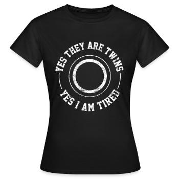 Jumeaux jumeaux - T-shirt Femme - noir - Devant - AI Model Female 172 dark (172cm)