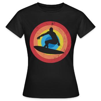 Planche de surf surfer - T-shirt Femme - noir - Devant - AI Model Female 172 dark (172cm)